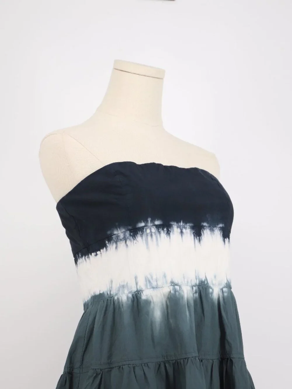 NWT J. CREW Strapless Drop Waist Dress in Dip Dye Midi Size 4